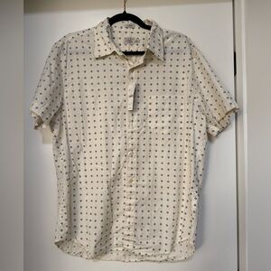J.Crew Short-sleeve Secret Wash cotton poplin shirt with point collar NWT